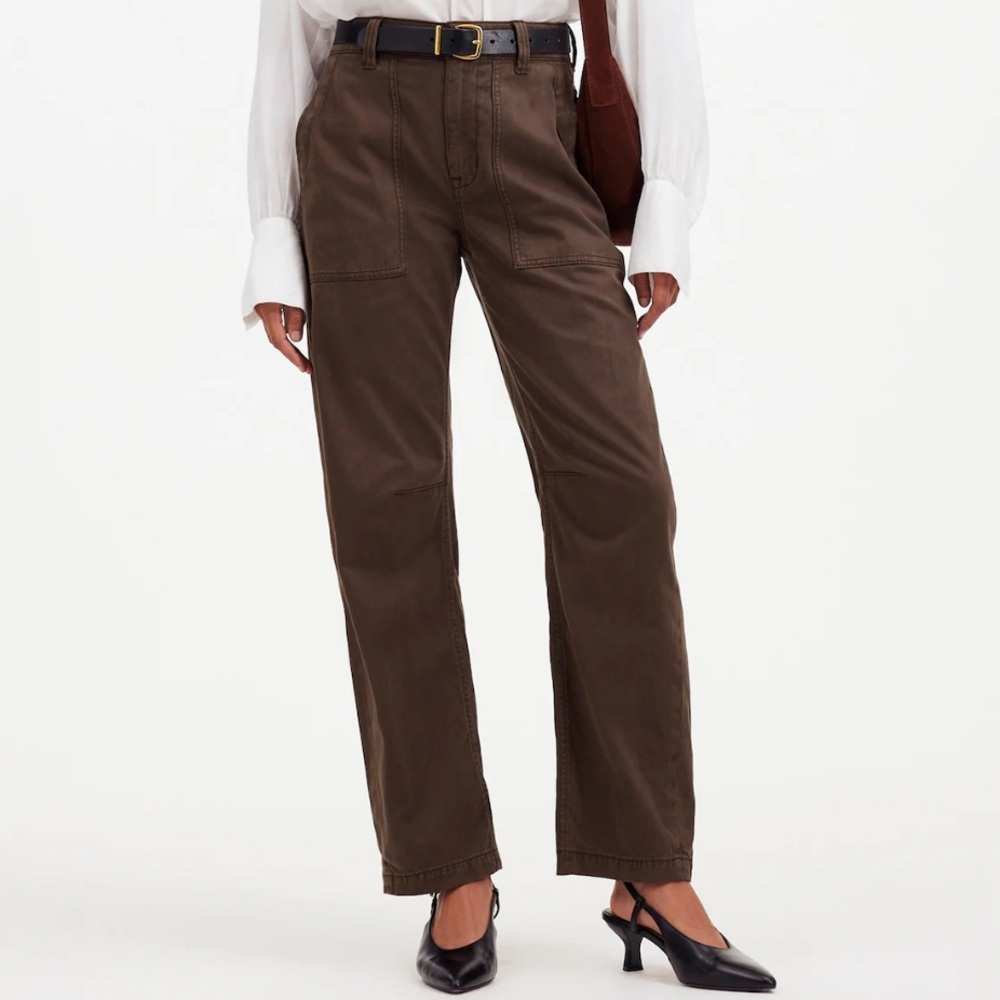 Madewell Brown High-Rise Utility Pants